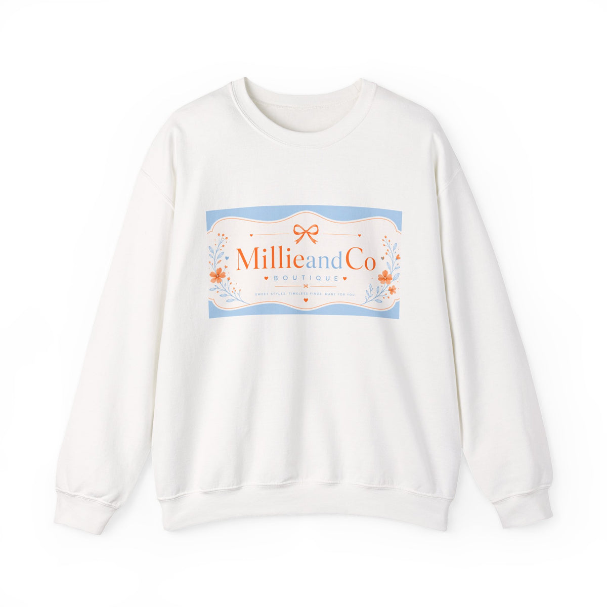 Millie and Co. Floral Logo Crewneck Sweatshirt