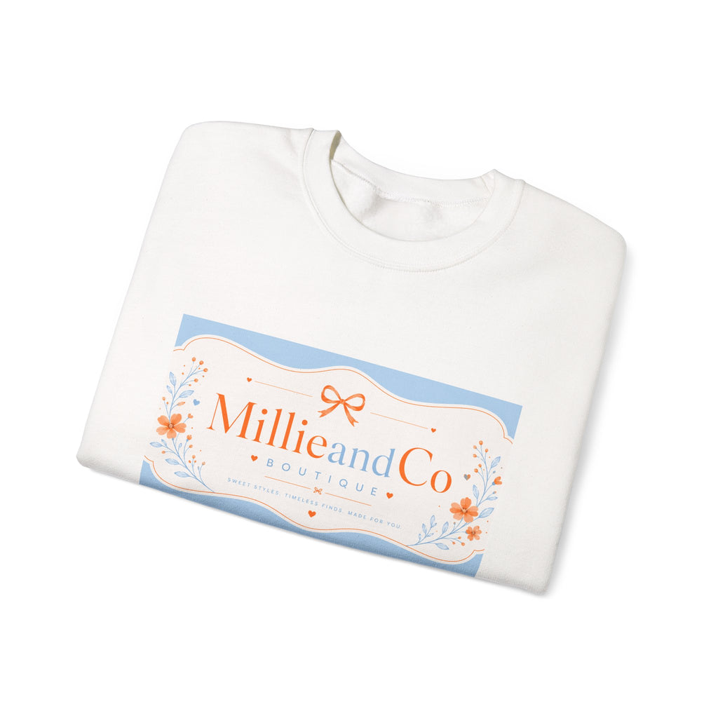Millie and Co. Floral Logo Crewneck Sweatshirt
