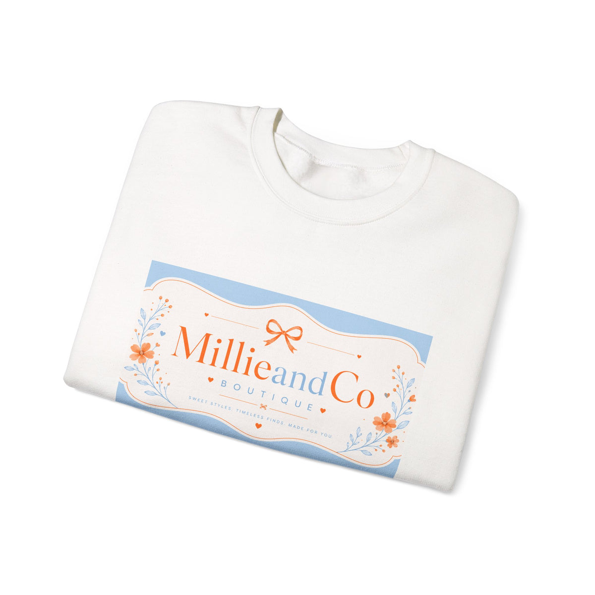 Millie and Co. Floral Logo Crewneck Sweatshirt