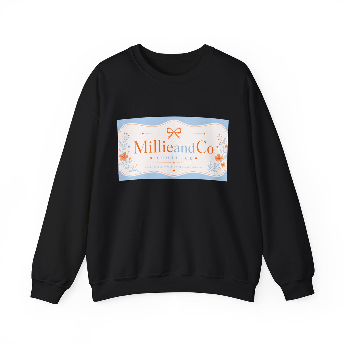 Millie and Co. Floral Logo Crewneck Sweatshirt