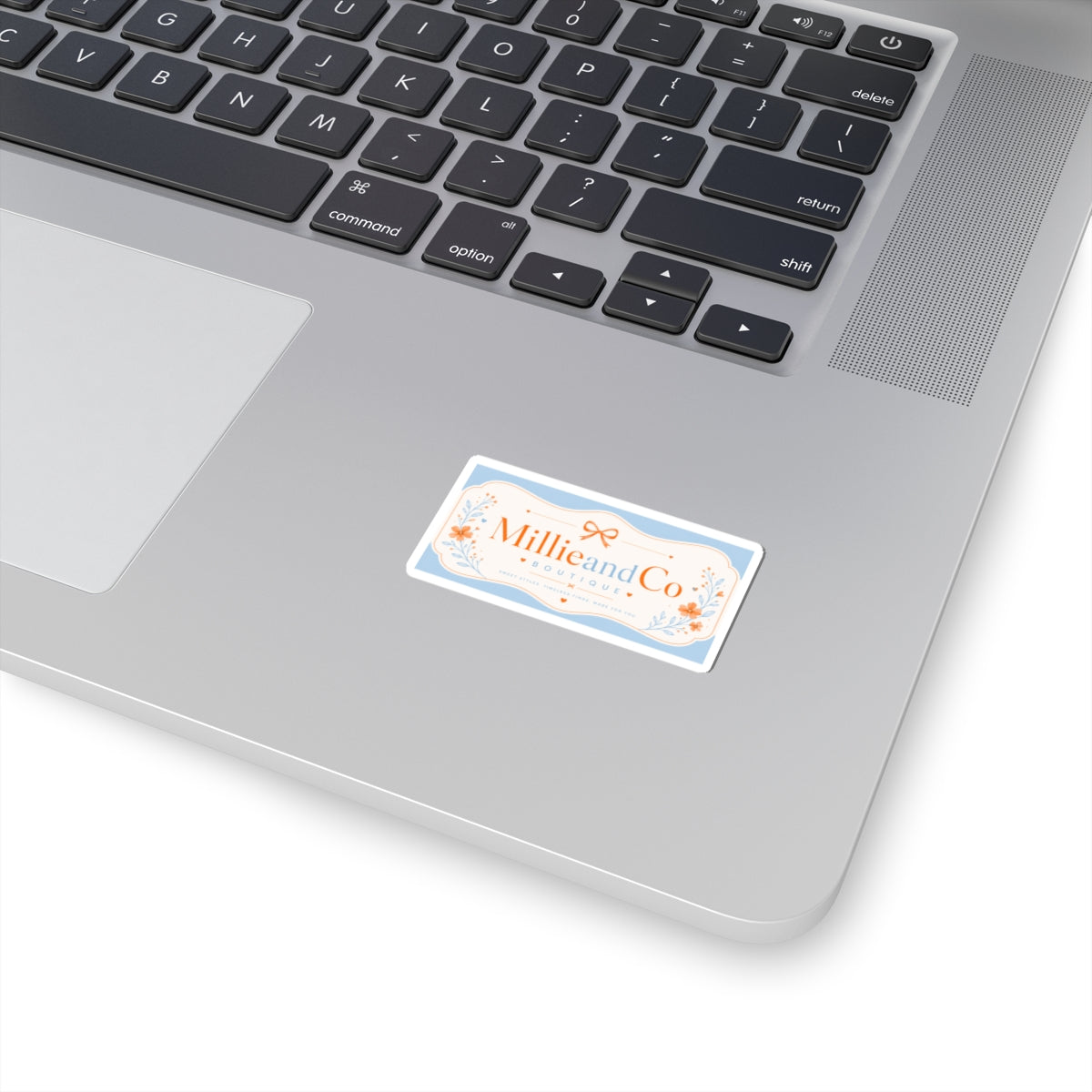 Millie and Co Boutique Logo Sticker — Floral Kiss-Cut Brand Decal
