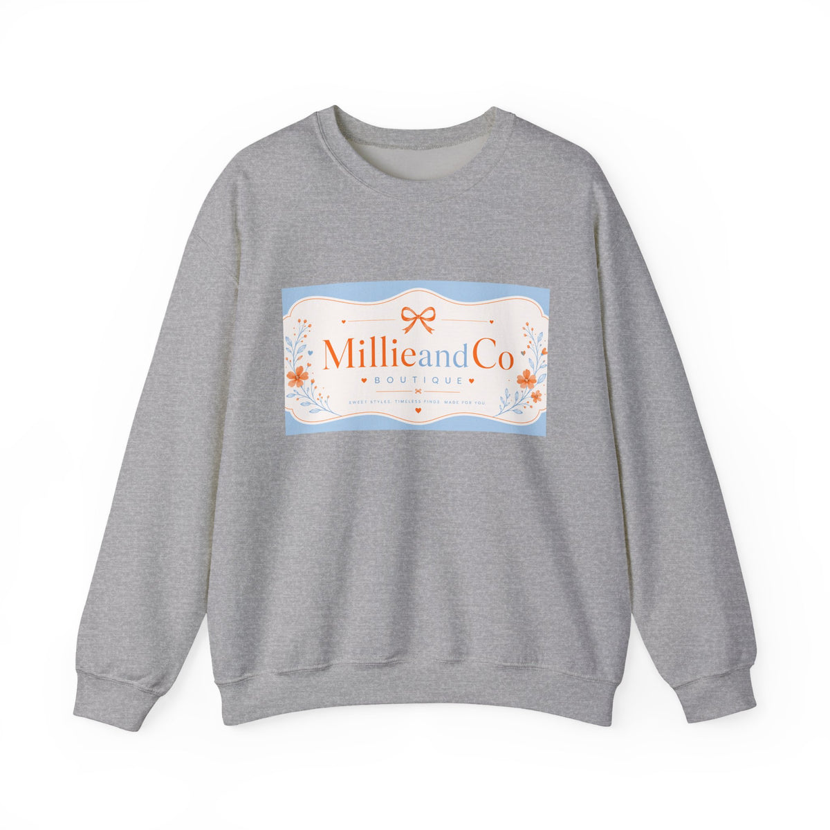 Millie and Co. Floral Logo Crewneck Sweatshirt