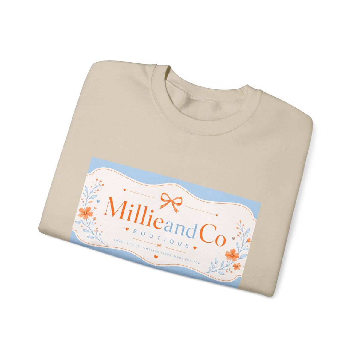 Millie and Co. Floral Logo Crewneck Sweatshirt