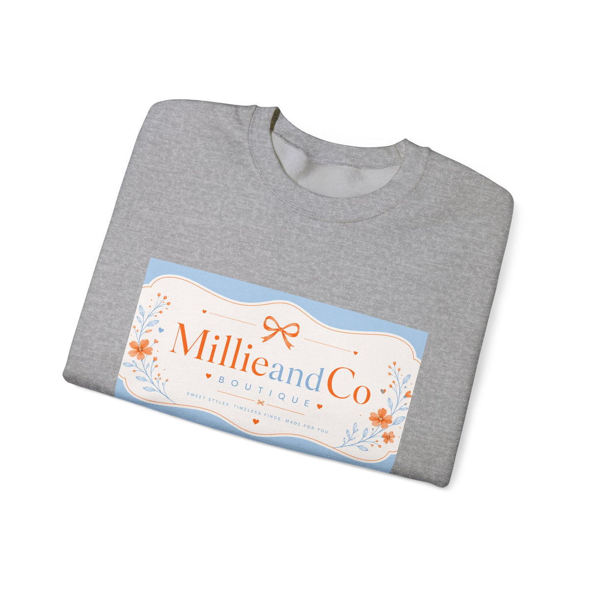 Millie and Co. Floral Logo Crewneck Sweatshirt